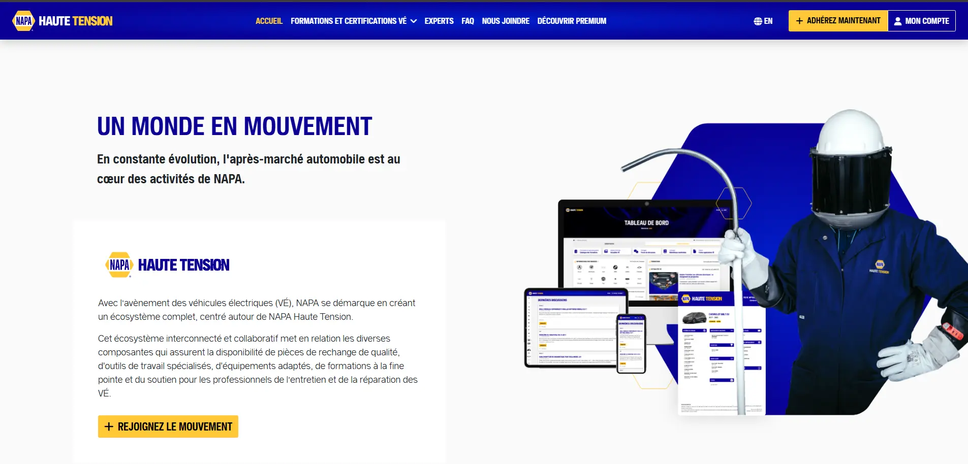 NAPA Haute Tension, plateforme de formation pour les professionnels des véhicules électriques